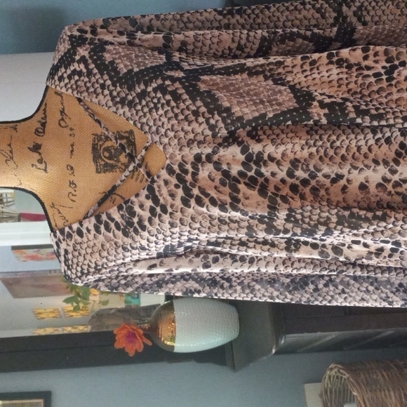 Anthropologie Show Me Your Mumu "Joni" Snake Print Long Sleeve Dress - Picture 3 of 14